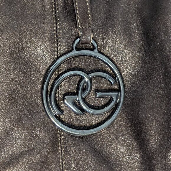 ROBERTA GANDOLFI  Chain Brown Leather Shoulder Bag Satchel Purse - Picture 6 of 8